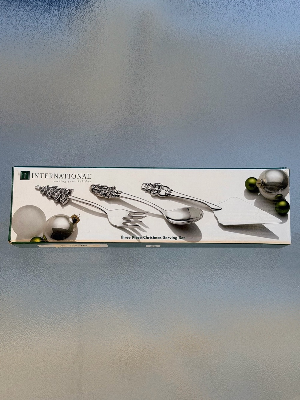 International Stainless Steel Christmas Serving Set in Silver